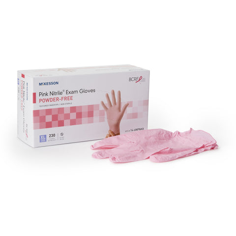 McKesson Pink Nitrile Exam Gloves