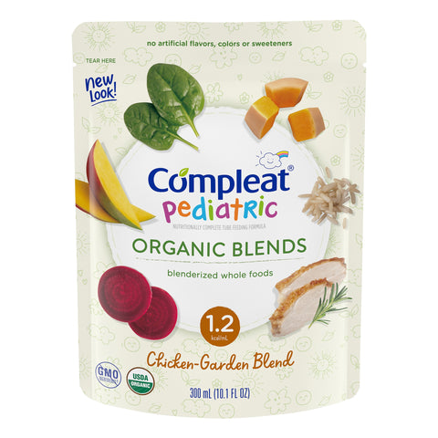 Compleat® Pediatric Organic Blends Tube Feeding Formula, Chicken-Garden, Non-GMO