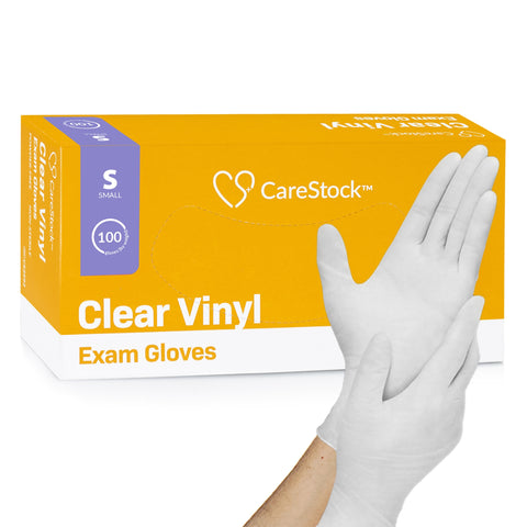 CareStock Clear Vinyl Exam Gloves