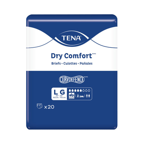 TENA Dry Comfort Incontinence Adult Briefs