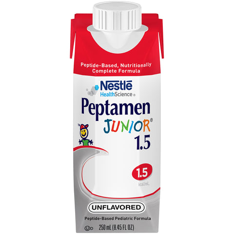 Pediatric Tube Feeding Formula Peptamen Junior 1.5 Liquid Whey Protein Impaired GI Function