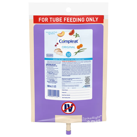 Tube Feeding Formula Compleat Original Liquid Ready to Hang Prefilled Container