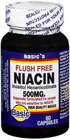 Dietary Supplement Basics Flush Free Niacin Inositol 400 mg - 100 mg Strength Capsule 60 per Bottle