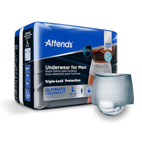 Attends Incontinence Pull-Up Underwear for Men, Ultimate Absorbency