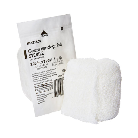 McKesson Sterile Fluff Bandage Roll, 6-Ply