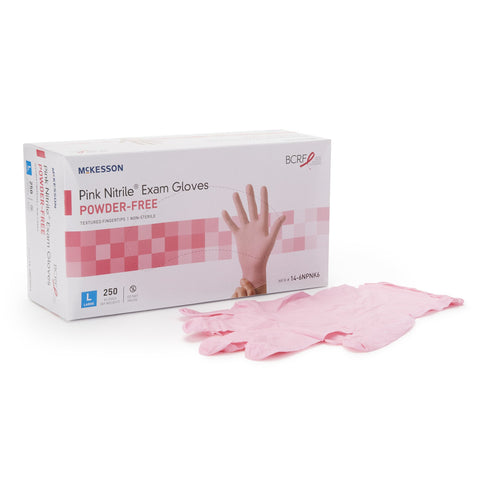 McKesson Pink Nitrile Exam Gloves