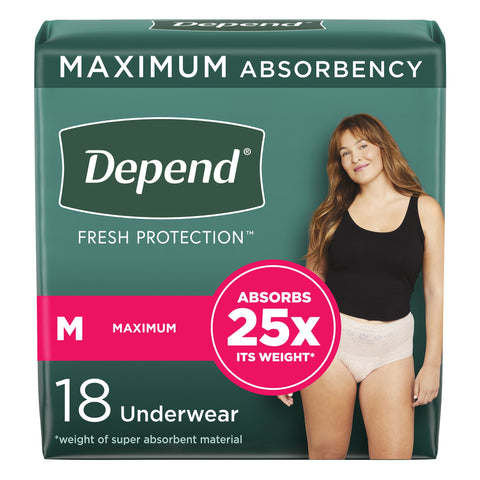 Depend Fresh Protection Adult Incontinence Pull-Up Underwear for Women