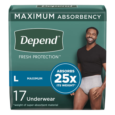 Depend Fresh Protection Adult Incontinence Underwear for Men