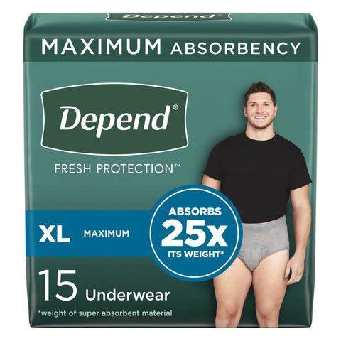 Depend Fresh Protection Adult Incontinence Pull-Up Underwear for Men