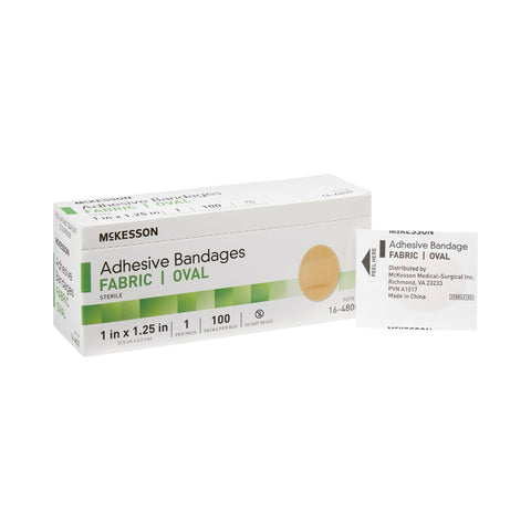McKesson Oval Tan Adhesive Strip
