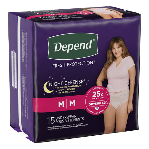 Depend Night Defense Pull-Up Underwear for Women, Overnight