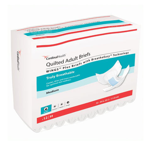 Cardinal Wings Quilted Plus Diapers with Tabs, BreatheEasy Technology Disposable Adult Diapers, Heavy