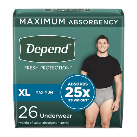 Depend Fresh Protection Adult Incontinence Underwear for Men