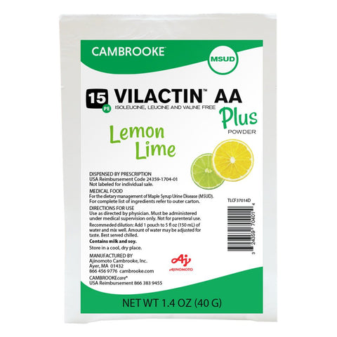 Oral Supplement Vilactin AA Plus Powder Individual Packet