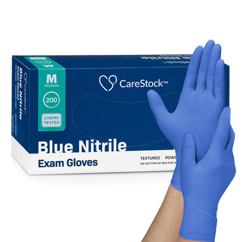 CareStock Blue Nitrile Exam Gloves