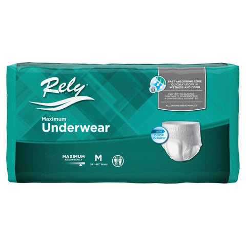UNDERWEAR, RELY MAXIMUM PROT MAXIMUM PROT MED