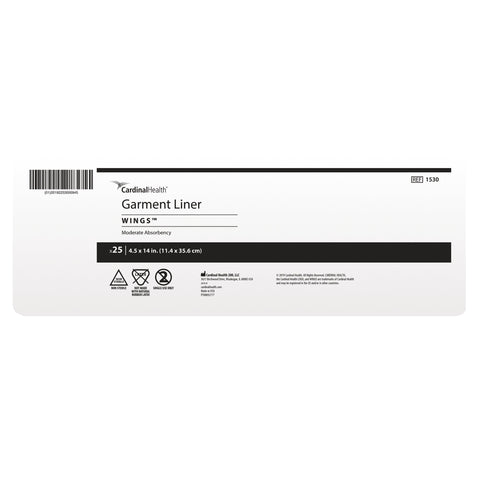 CardinalHealth Garment Liner Wings, Moderate Absorbency