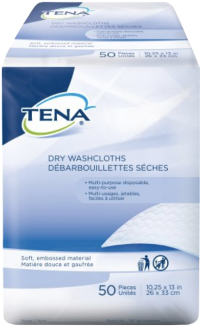 TENA Dry Washcloths