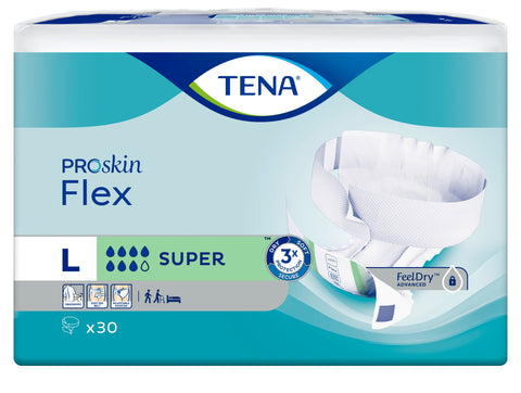 TENA ProSkin Flex Super Adult Diapers, Maximum Absorbency