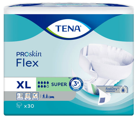 TENA ProSkin Flex Super Adult Diapers, Maximum Absorbency