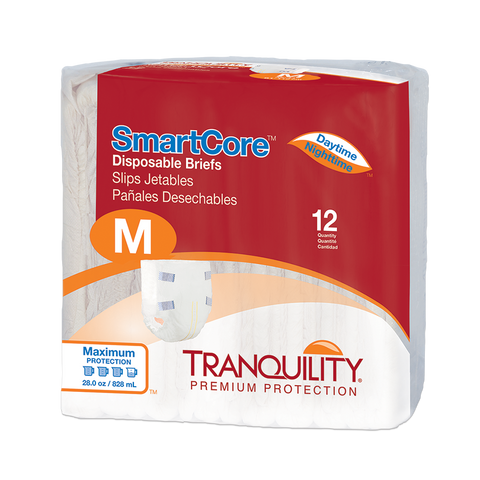 Tranquility SmartCore Disposable Adult Diapers with Tabs, Maximum