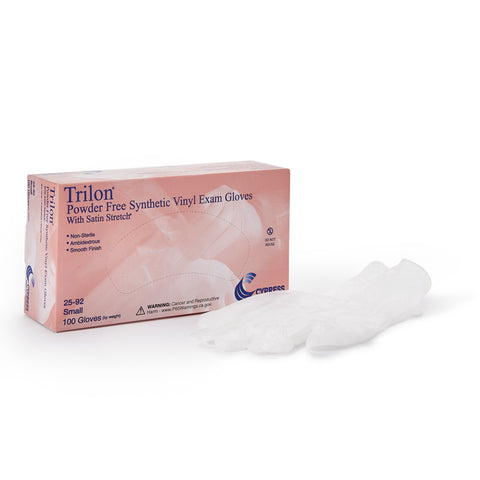 Trilon Powder Free Synthetic Vinyl Exam Glove
