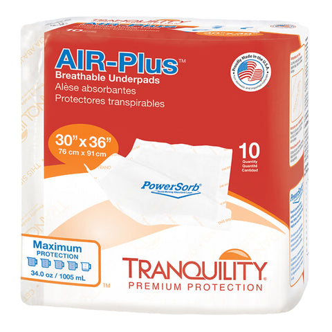 Tranquility Air Plus Underpads, Maximum