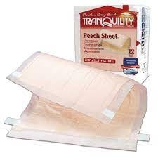 Tranquility Peach Sheet Underpads, Maximum