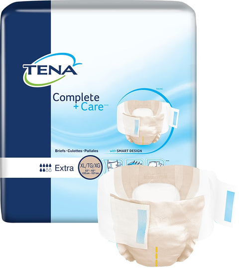 TENA Complete +Care Incontinence Adult Diapers, Moderate Absorbency