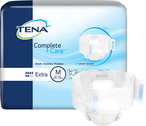 TENA Complete +Care Incontinence Adult Diapers, Moderate Absorbency