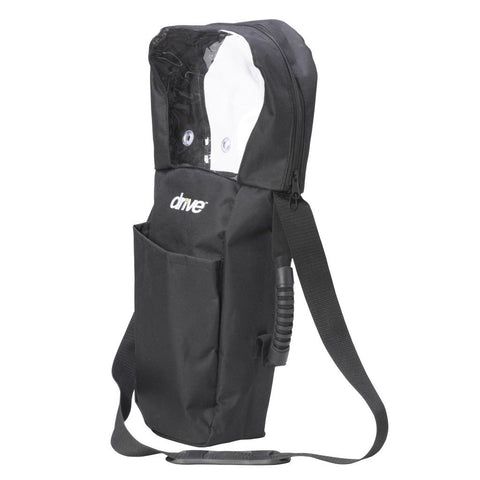 Drive Medical oxygen D cylinder shoulder bag with clear top and front pocket