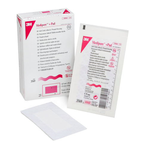 3M Medipore +Pad Soft Cloth Adhesive Wound Dressing