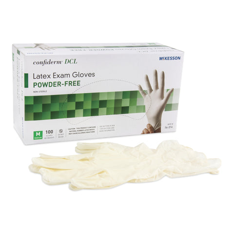 McKesson Confiderm DCL Latex Exam Gloves, Powder Free