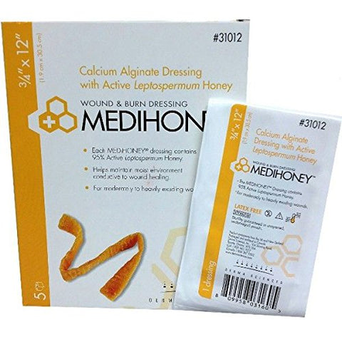 MediHoney Calcium Alginate Dressing Rope, 3/4 Inch, Sterile