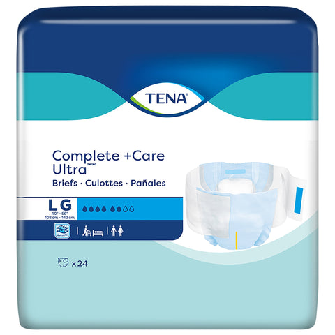 TENA Complete + Care Ultra Unisex Adult Disposable Diaper, Moderate Absorbency