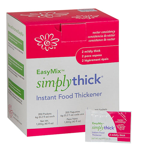 SimplyThick EasyMix Instant Food Thickener, Packet, 6 gram, Unflavored