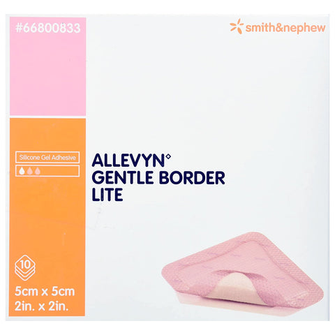 Allevyn Gentle Border Lite Silicone Gel Adhesive, 2" X 2"