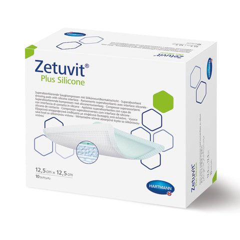 Zetuvit Plus Silicone Super Absorbent Dressing, 3 X 3"