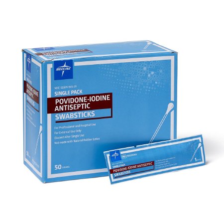 Medline Single-Pack Povidone-Iodine Antiseptic Swabsticks