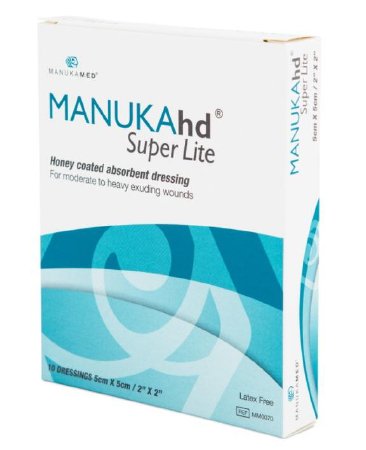 MANUKAhd Super Lite Honey Coated Absorbent Dressing, 2 X 2"