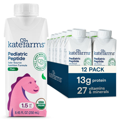 Kate Farms Pediatric Peptide 1.5 Sole-Source Nutrition Formula, Plain, 8.45 oz.