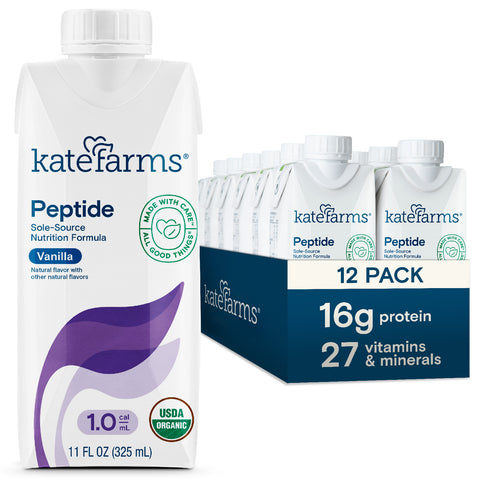 Kate Farms Peptide 1.0 Sole-Source Nutrition Formula, Vanilla, 11 oz.