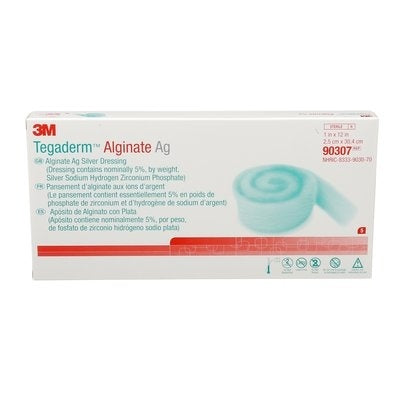 3M Tegaderm Alginate Ag Silver Dressing, Rope, 1 X 12"