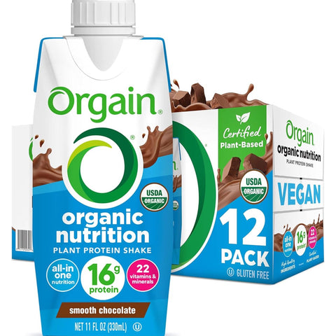 Orgain Organic Nutrition Plant Protein Shake, Smooth Chocolate