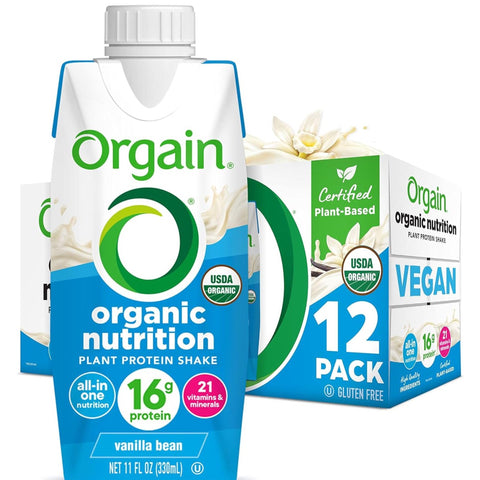 Orgain Organic Nutrition Plant Protein Shake, Vanilla Bean