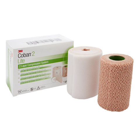 3M Coban 2 Lite Two Layer Compression System, 4" X 2.9'/4" X 5.1', 25-30 mmHg