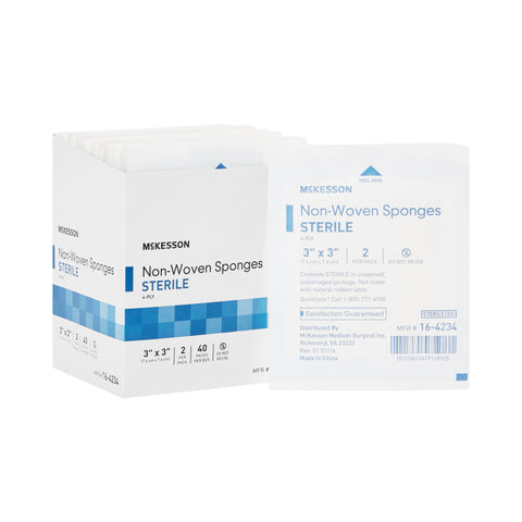 McKesson Sterile Nonwoven Sponge, 4-Ply