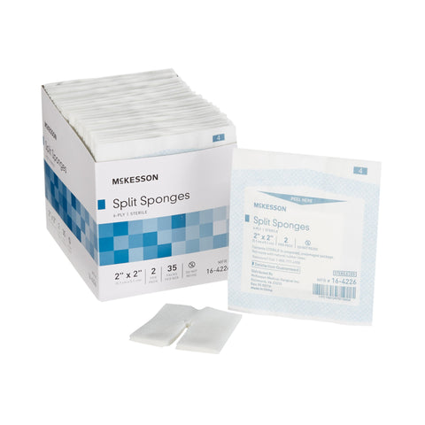 McKesson IV/Drain Split Dressing, 6-Ply