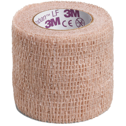 3M Coban LF Cohesive Bandage, Standard Compression, Self-adherent Closure, 2" X 5 yds