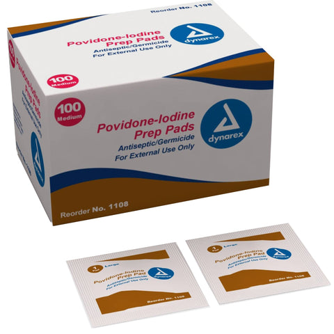 Dynarex Povidone-Iodine Prep Pads